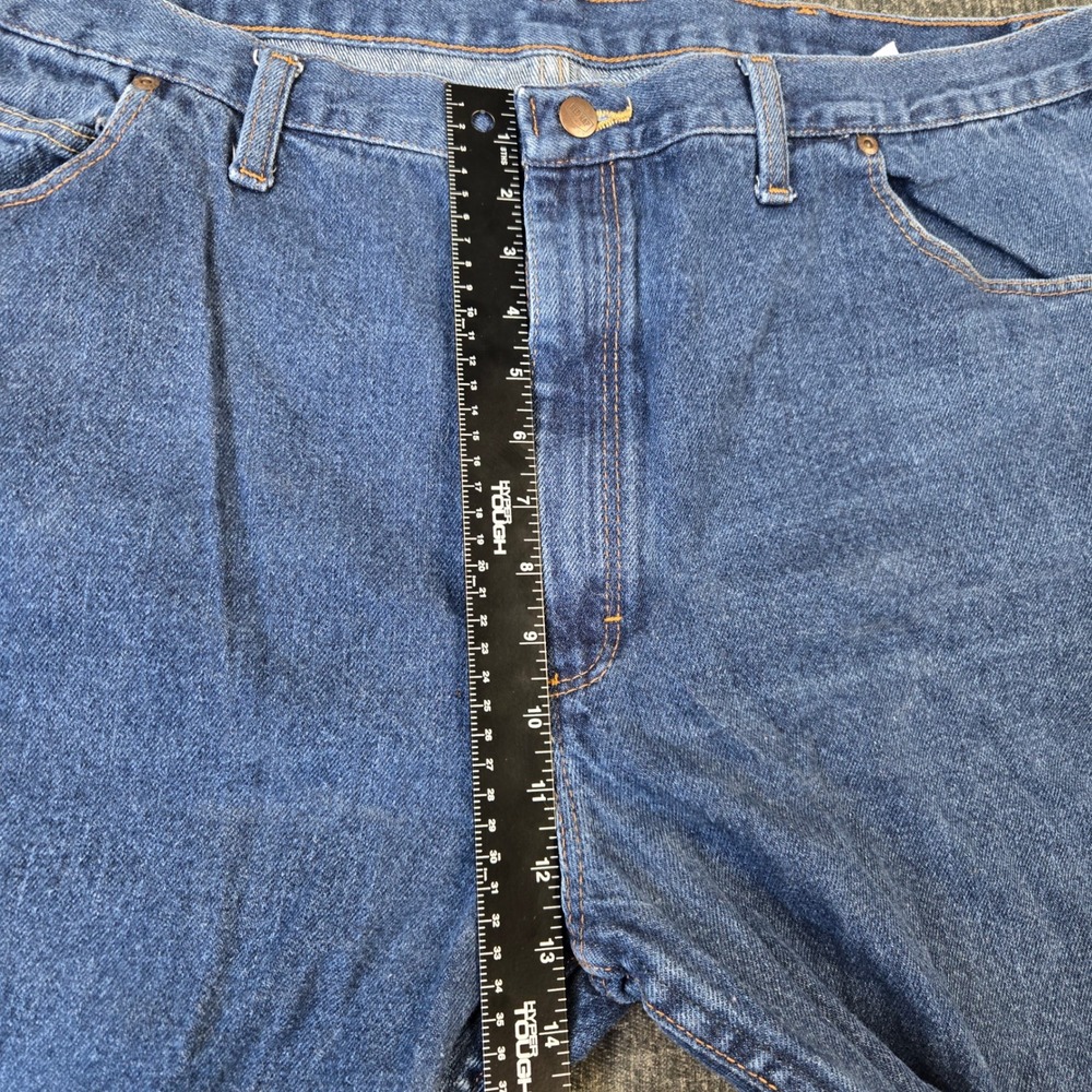 Red Kap Cutoff Denim Shorts Cotton Mens 44 Blue Raw Hem Workwear Casual - Picture 3 of 13